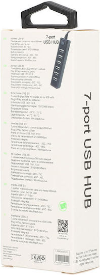 Lamtech Hub 7 Θυρών USB 2.0 με σύνδεση USB-A