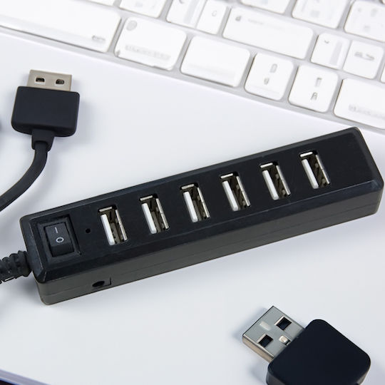 Lamtech Hub 7 Θυρών USB 2.0 με σύνδεση USB-A