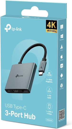 Unitek USB Хъб 4 Порта USB 3.2 с USB-A Връзка Сив