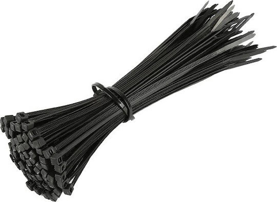 Cresman Plastic Cable Ties 400mmx4.8mm In Black Colour 100 Pieces