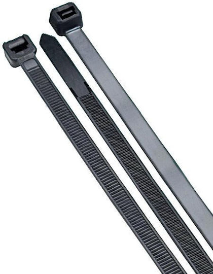 GTC Πλαστικά Δεματικά Καλωδίων 250mmx3.6mm σε Μαύρο χρώμα (100τμχ) 04-3070