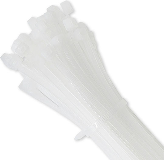 Qoltec Πλαστικά Δεματικά Καλωδίων 500mmx4.8mm σε Λευκό χρώμα (50τμχ) 52213