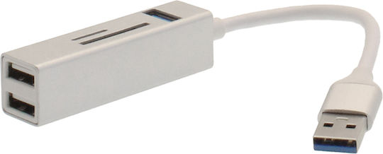 Andowl Q-HU803 USB 3.0 Hub With 3 USB-A Ports Silver