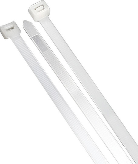 SAS Plastic Cable Ties 300mm x 3.6mm in White Colour (100 pcs)