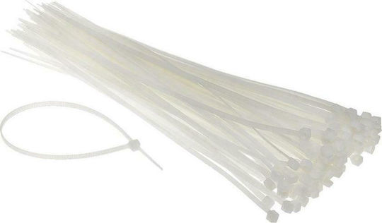 Sapiselco Plastic Cable Ties 250mm x 5mm in White Colour (100 pcs) sel.2.224