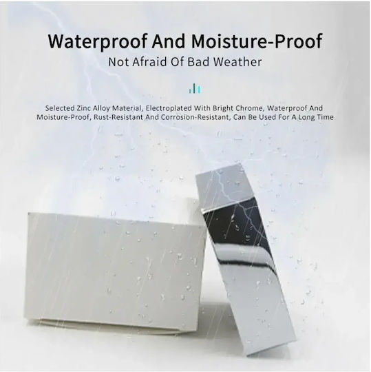 Carcasă pentru buton de ieșire pentru control acces Mentor Acs048 montaj aparent zinc finisaj cromat 86x86x35mm