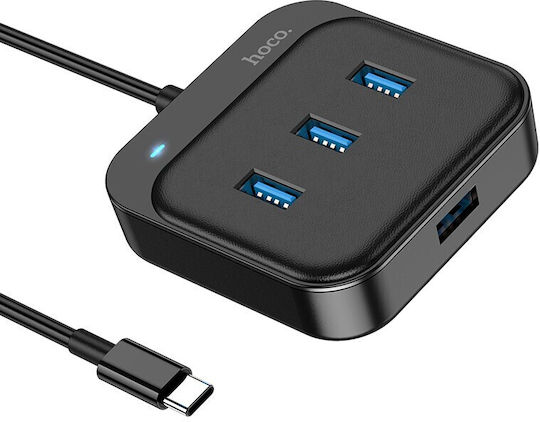 Hoco HB31 USB Хъб с 4 USB 3.0 Порта и USB-C Връзка