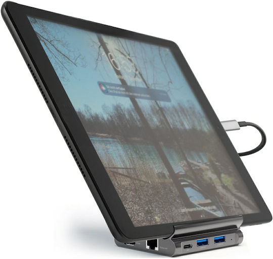 4Smarts USB 3-Port USB 3.1 Hub with USB-C Connection Gray
