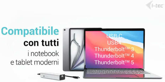 i-tec Metal USB Hub 5 Ports USB 3.2 with USB-C Connection Silver