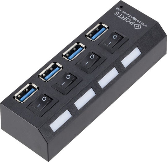 Hub 4 Θυρών USB 3.0 με σύνδεση USB-A