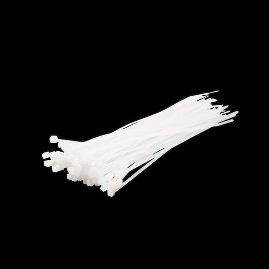 LogiLink Plastic Cable Ties 130mm x 2.5mm in White Colour 100pcs