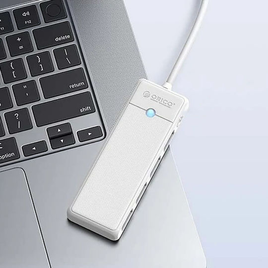 Orico Hub 4 de Porturi USB 3.0 cu Conectare USB-C Alb