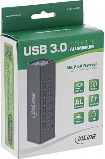 InLine Hub 7 Θυρών USB 3.0 με σύνδεση USB-A