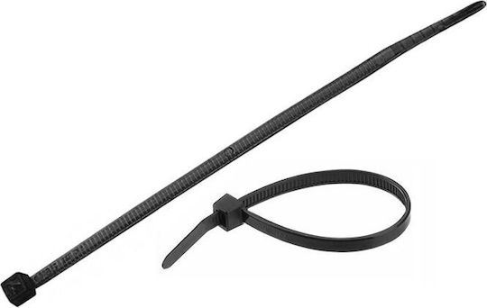 Goobay Plastik Kabelbinder in Schwarzem Farbe (100Stück) 17069