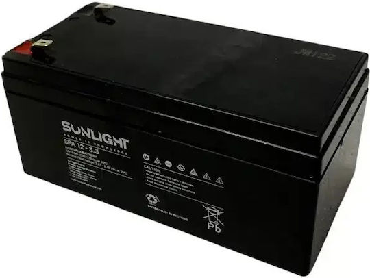 SunLight SPA 12-3.3 Батерия UPS с Капацитет 3.3Ах и Напрежение 12V 1бр