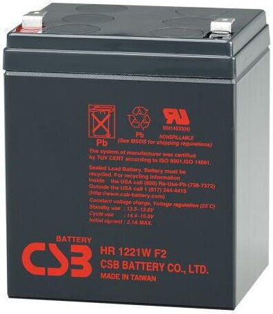 CSB HR1221WF2 Μπαταρία UPS με Χωρητικότητα 5.1Ah και Τάση 12V