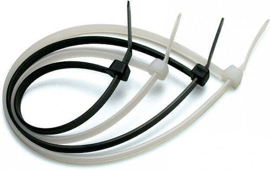 Techly Plastic Cable Ties 4.8mm Black Colour 100pcs