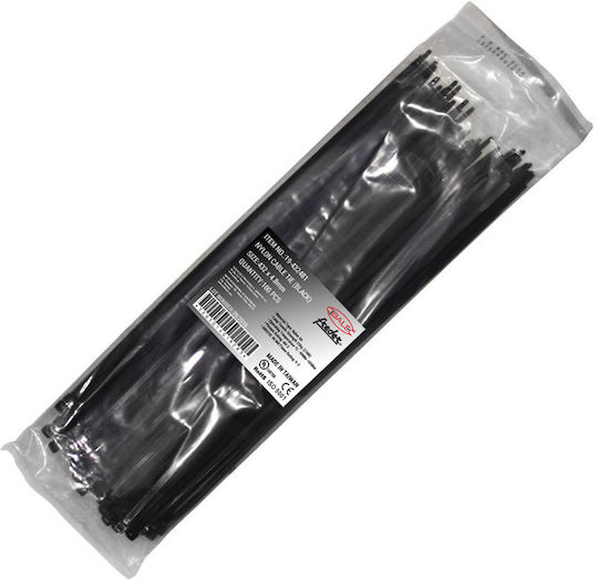 Adeleq Plastic Cable Ties 432mm x 4.8mm in Black Colour (100 pcs)