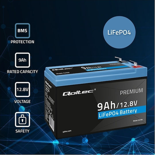 Qoltec Батерия UPS с Капацитет 9Ах и Напрежение 12.8V 53700 1бр