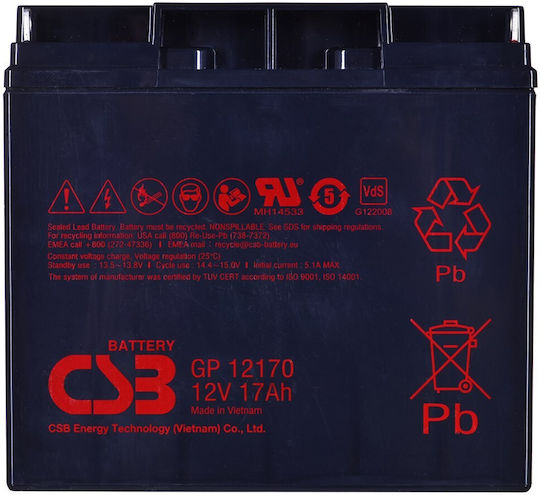 CSB GP12170B1 Батерия UPS с Капацитет 17Ах и Напрежение 12V 1бр