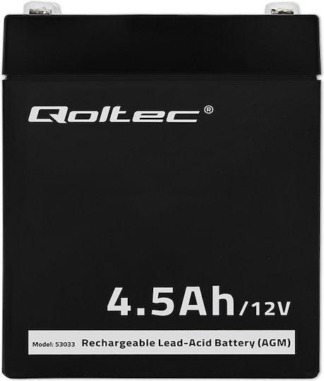 Qoltec Батерия UPS с Капацитет 4.5Ах и Напрежение 12V 53033 1бр