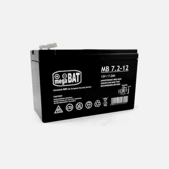 Megabat MB 7.2-12 Baterie UPS cu Capacitate 7.2Ah și Tensiune 12V 1buc