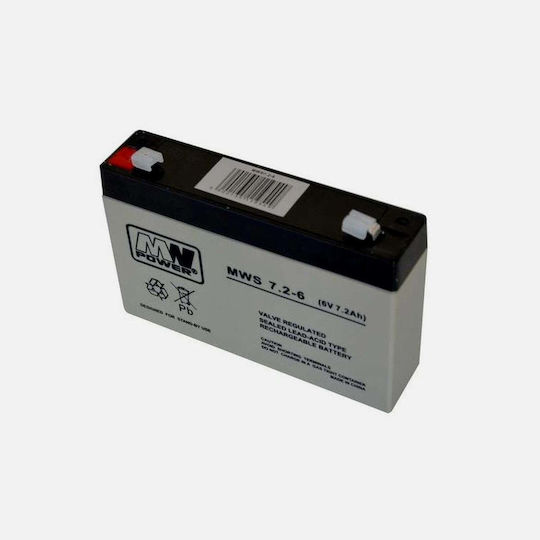 MW Power MWS 7.2-6 Baterie UPS cu Capacitate 7.2Ah și Tensiune 6V 1buc