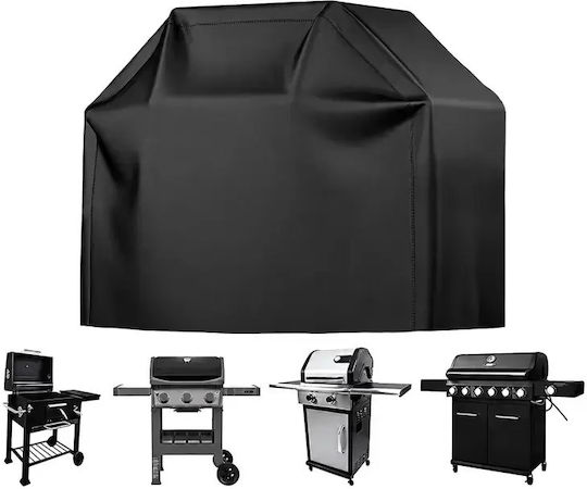 Grill Cover Zola Waterproof Uv Resistant Adjustable Drawstring Fastening 145 X 61 X 117 Cm Black