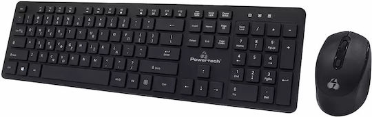 Powertech PT-1189 Ασύρματο Σετ Πληκτρολόγιο & Ποντίκι Αγγλικό US