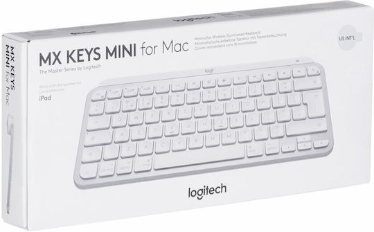 Logitech MX Keys Mini For Mac Kabellos Bluetooth Nur Tastatur Englisch US Pale Gray