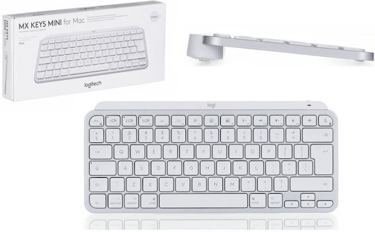 Logitech MX Keys Mini For Mac Kabellos Bluetooth Nur Tastatur Englisch US Pale Gray
