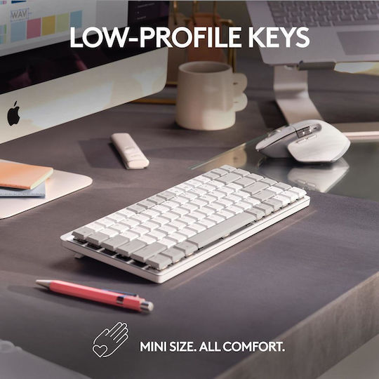 Logitech MX Mechanical Mini Безжично Само клавиатура Английски US Pale Gray