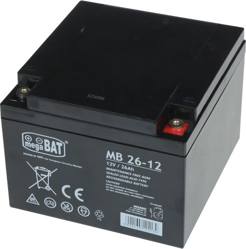 Megabat MB 26-12 Батерия UPS с Капацитет 26Ах и Напрежение 12V 1бр
