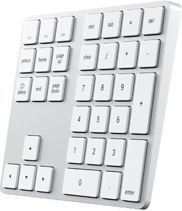 Satechi Aluminum Extended Fără fir Bluetooth Tastatură numerică Argintiu