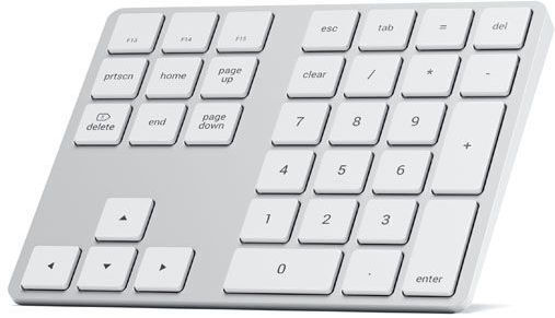 Satechi Aluminum Extended Fără fir Bluetooth Tastatură numerică Argintiu