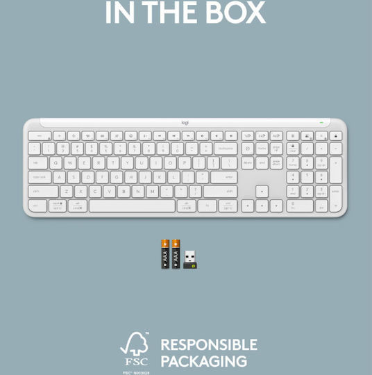 Logitech Signature Slim Kabellos Nur Tastatur Englisch US Offwhite