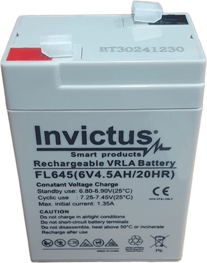 Invictus Батерия UPS с Капацитет 4.5Ах и Напрежение 6V 07.02.0175 1бр