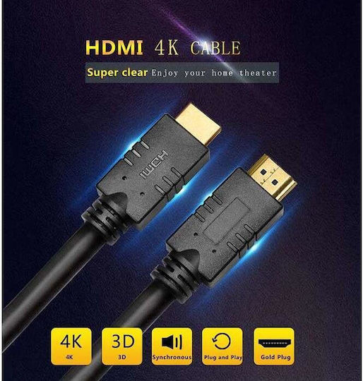 PremiumCord HDMI 2.0 Premium High Speed 4K 60Hz HDR Kabel HDMI-Stecker - HDMI-Stecker 20m Schwarz