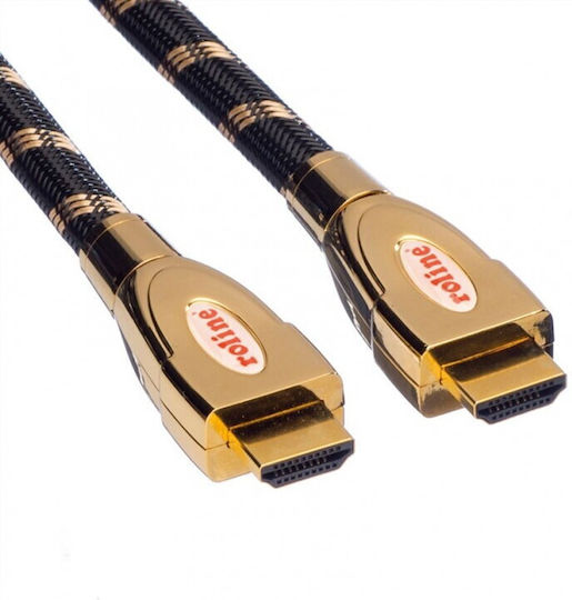 Roline Cablu HDMI 4K Auriu Ultra HD Cu Ethernet 3m Roline 11.04.5692