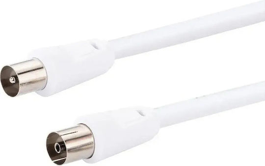 Schwaiger Cablu Antenă Coaxial de sex masculin - Coaxial de sex feminin Alb 5m (KVK50A)