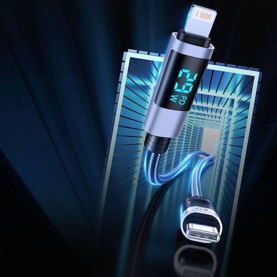 Orico LED USB-A към Lightning кабел 12W Черен 0.5m