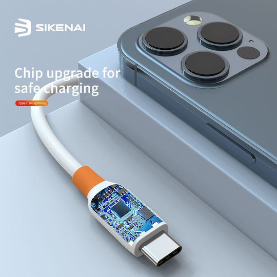 Sikenai LC-1 USB-C zu Lightning Kabel 20W Weiß 1.2m