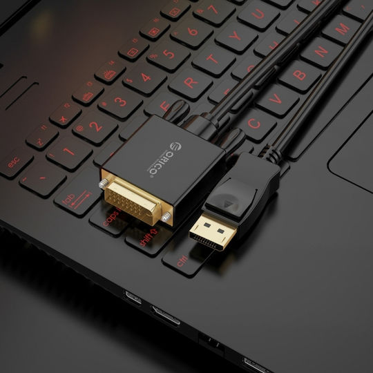 Orico XD-DTD DisplayPort-Kabel Männlich - DVI Männlich 3m Schwarzes