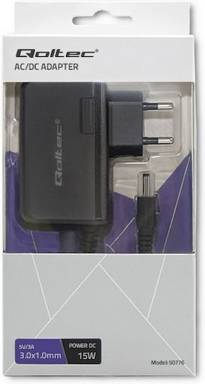 Qoltec Universal Laptop Charger 5V 3A with Detachable Power Cable