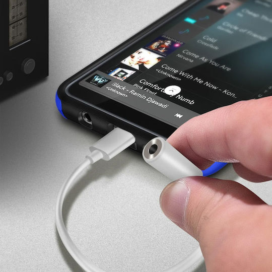 Partel Usb-C Männlich Zu 3.5mm Weiblich Audio Konverter Silber