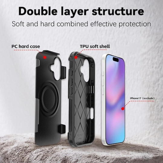 Redpepper Back Cover Plastic Negru (iPhone 17)
