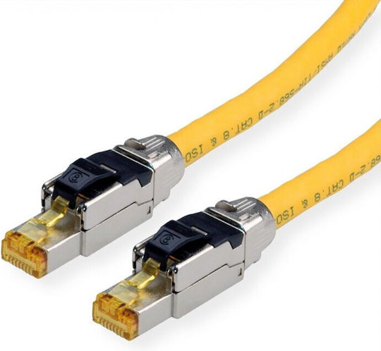 Roline Rj45 Мрежов Кабел S/FTP PIMF Кат.8 LSOH Цял Жълт 3м Roline 21.15.1853