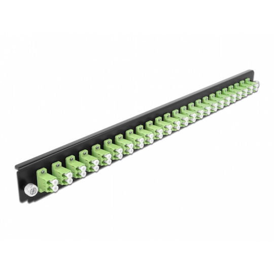 Delock Delock 43362 Panou de Conexiune Frontal 19" Carcasă 24 Porturi LC Duplex OM5 Verde Deschis