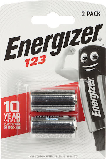 Energizer Baterii Litiu CR123 3V De Unică Folosință (Long Life) 2 Bucăți