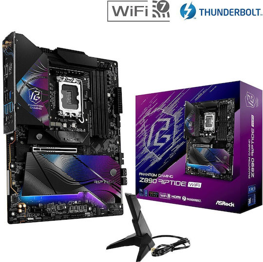 ASRock Phantom Gaming Z890M Riptide WiFi Motherboard Micro ATX with Intel 1851 Socket